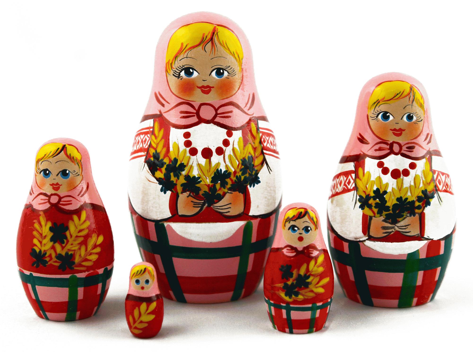 Harvest Wheat Matryoshka Dolls