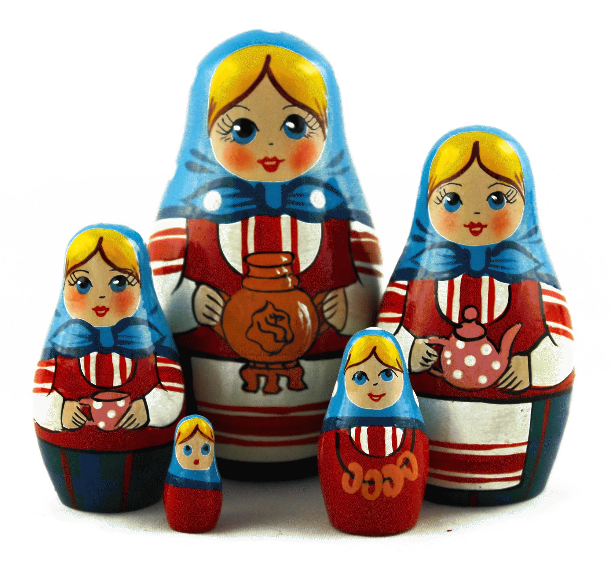 Tea Time Matryoshka Dolls