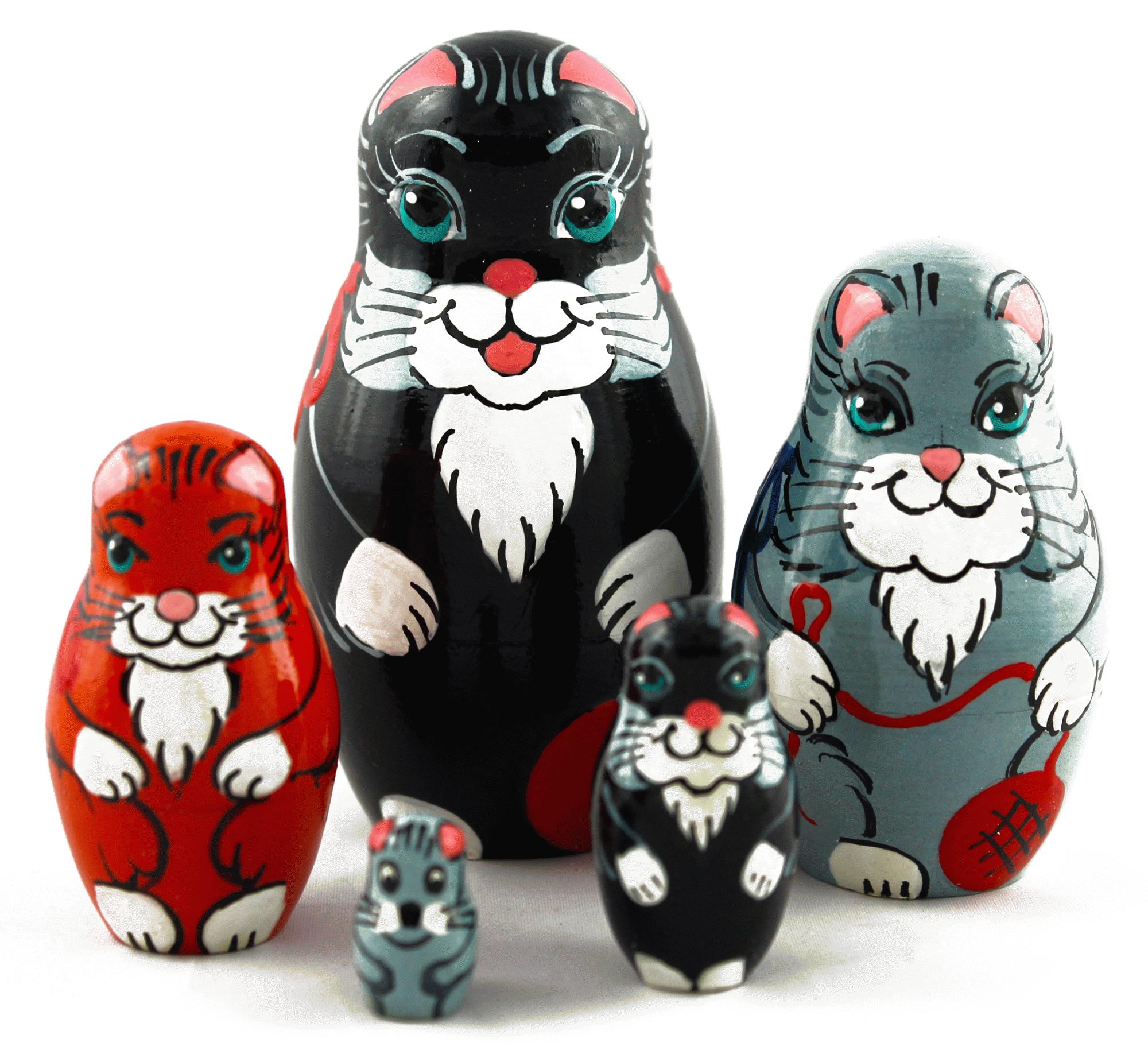 Cat Matryoshka Nesting Dolls