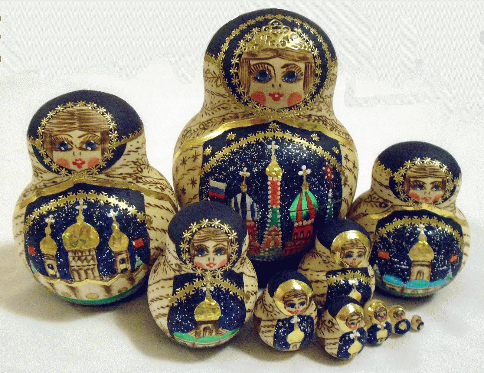 Moscow Night Cathedral Matryoshka