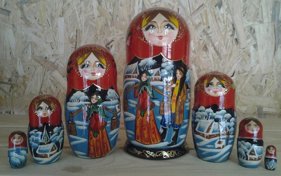 Winter Village Matryoshka Doll