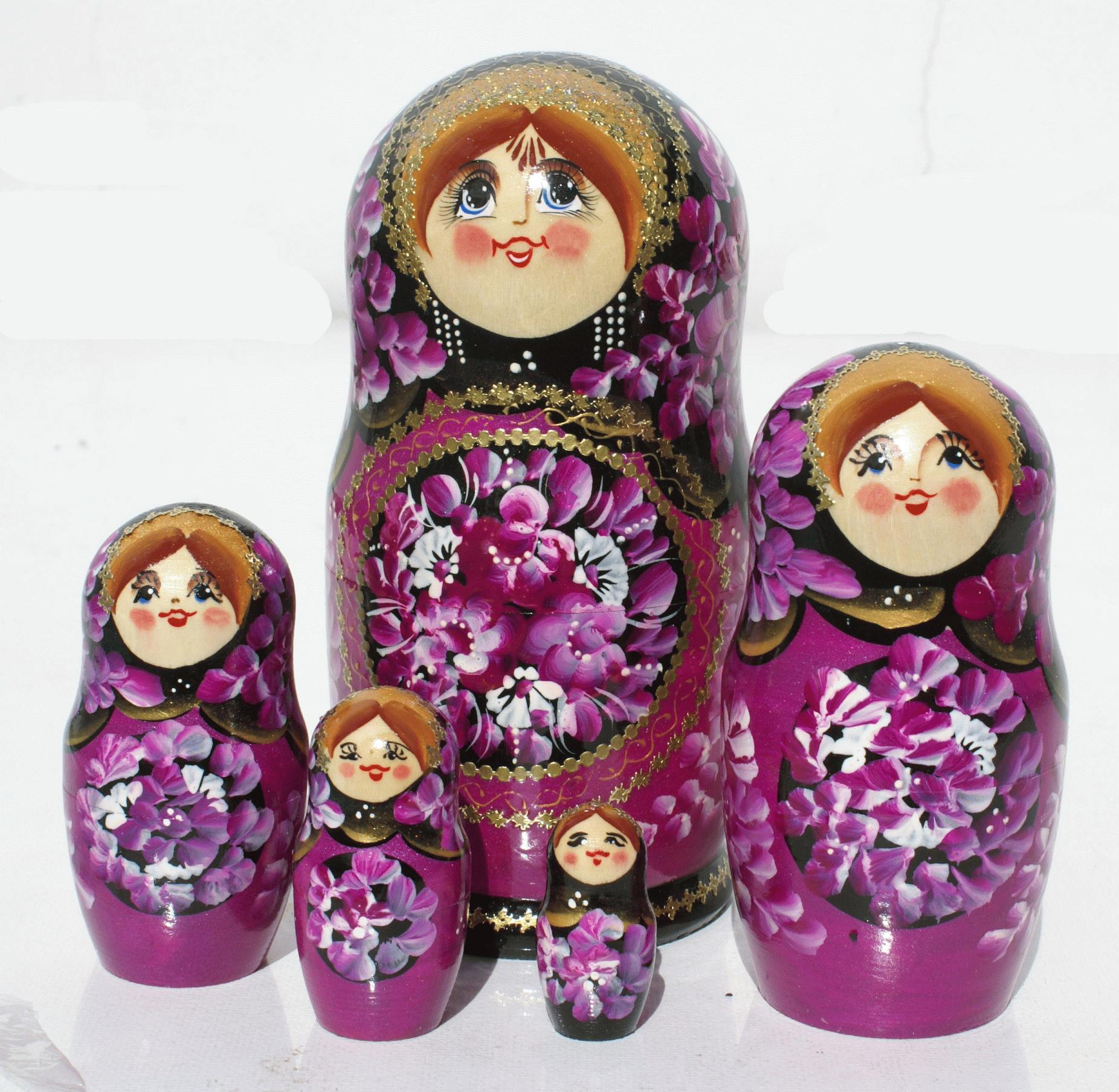 Purple Floral Matryoshka