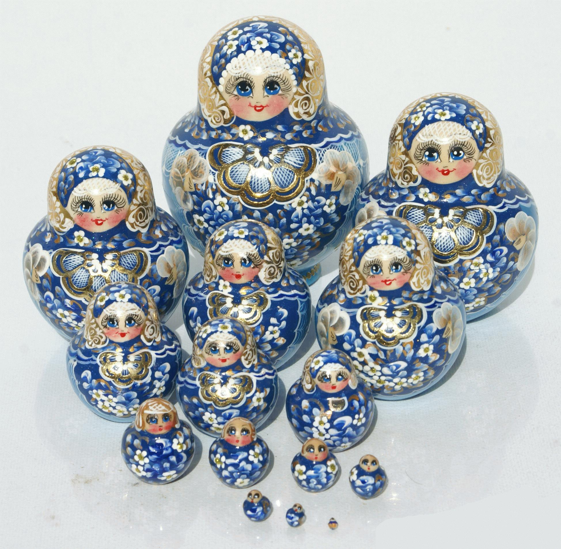 Blue Floral Matryoshka