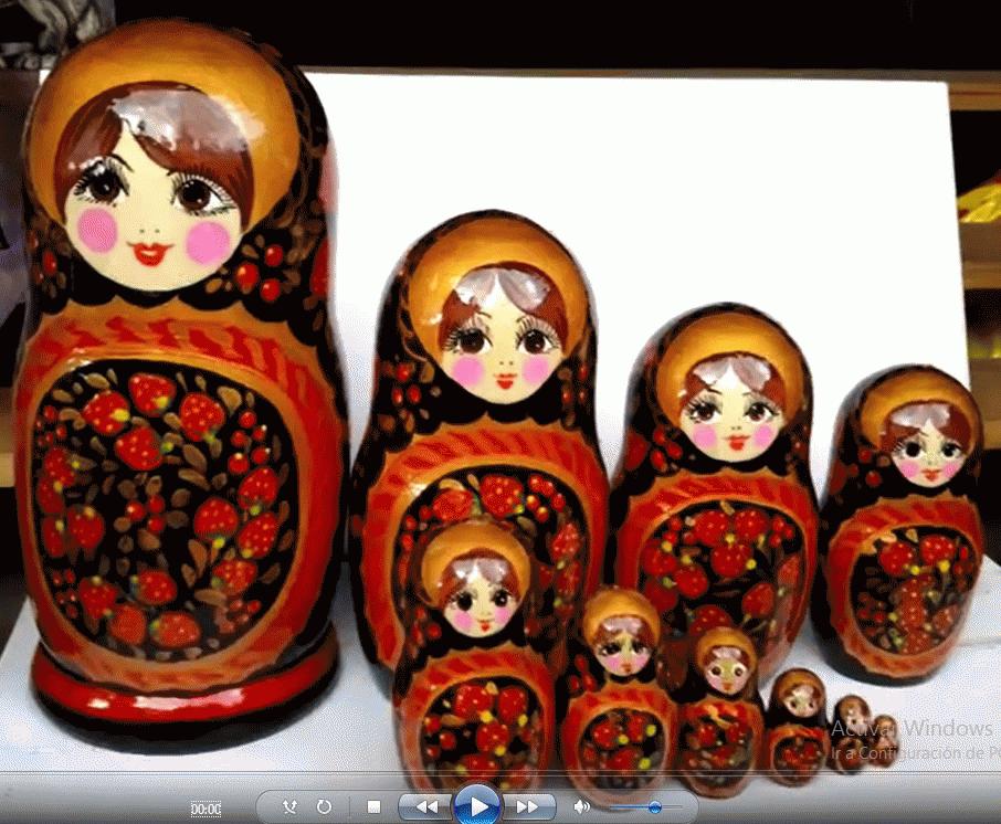 Strawberry Khokhloma Matryoshka