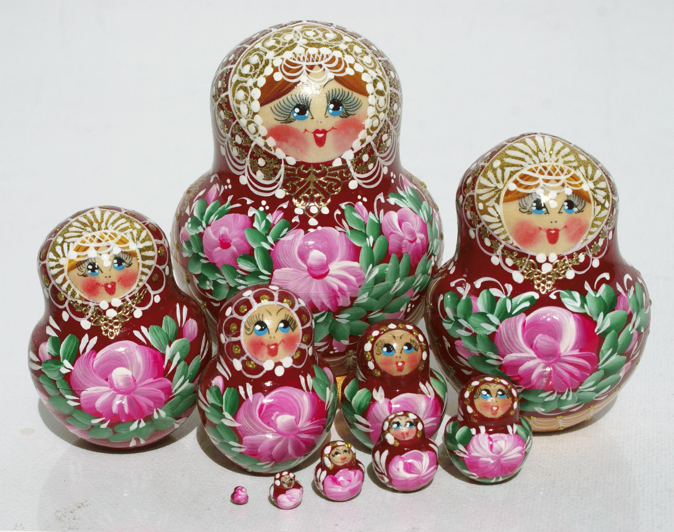Red Matryoshka Nesting Dolls