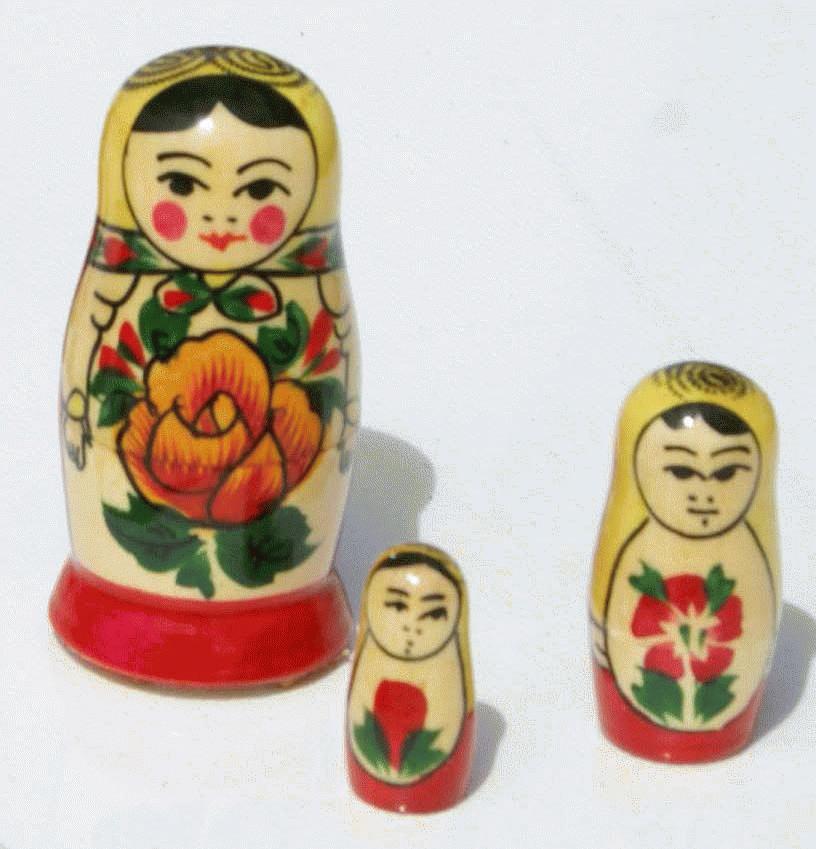 Mini Floral Matryoshka Nesting Doll