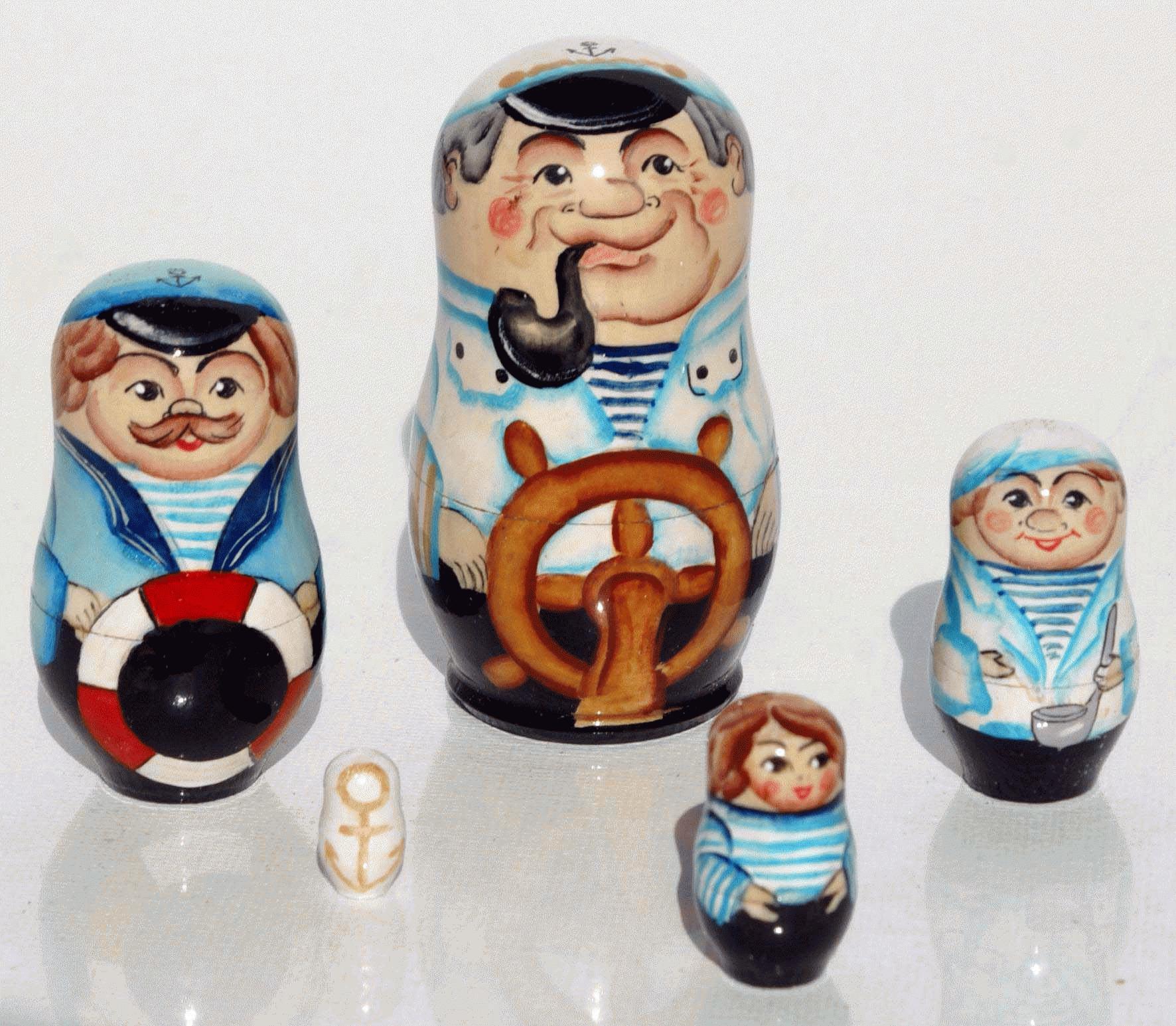 Sailor-Themed Matryoshka Doll