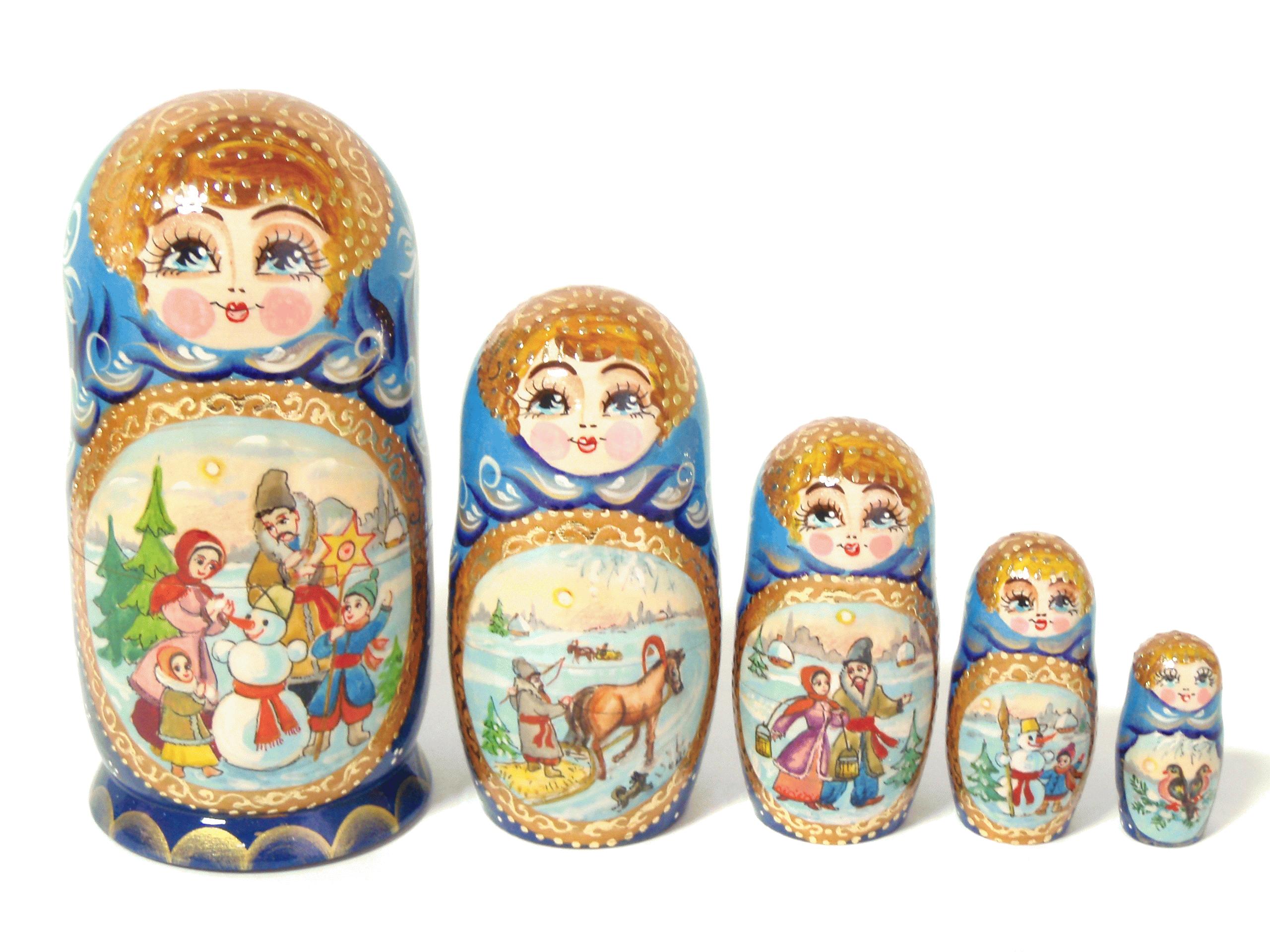 Winter Folk Celebration Matryoshka