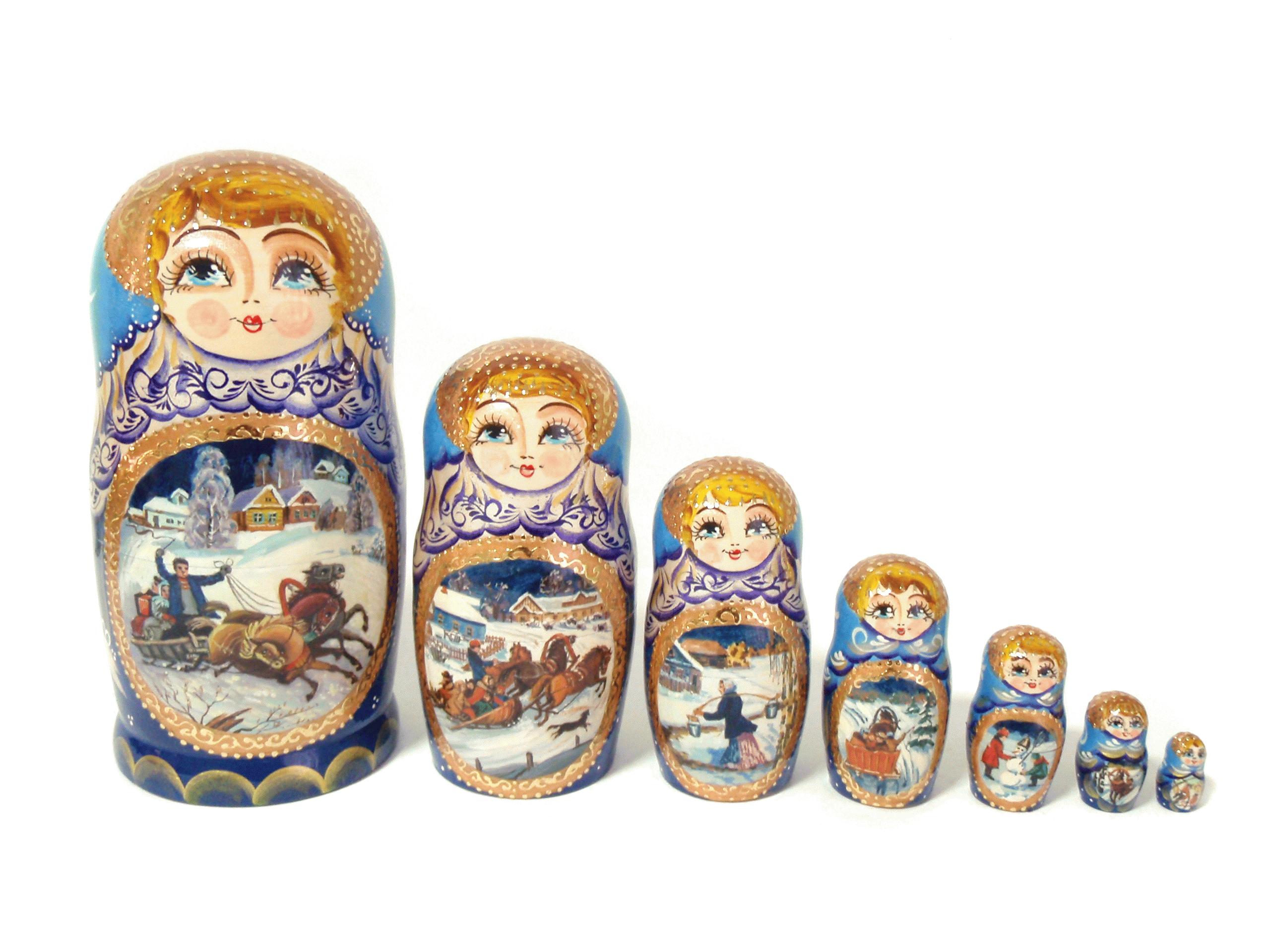 Nesting Dolls with Winter Troika