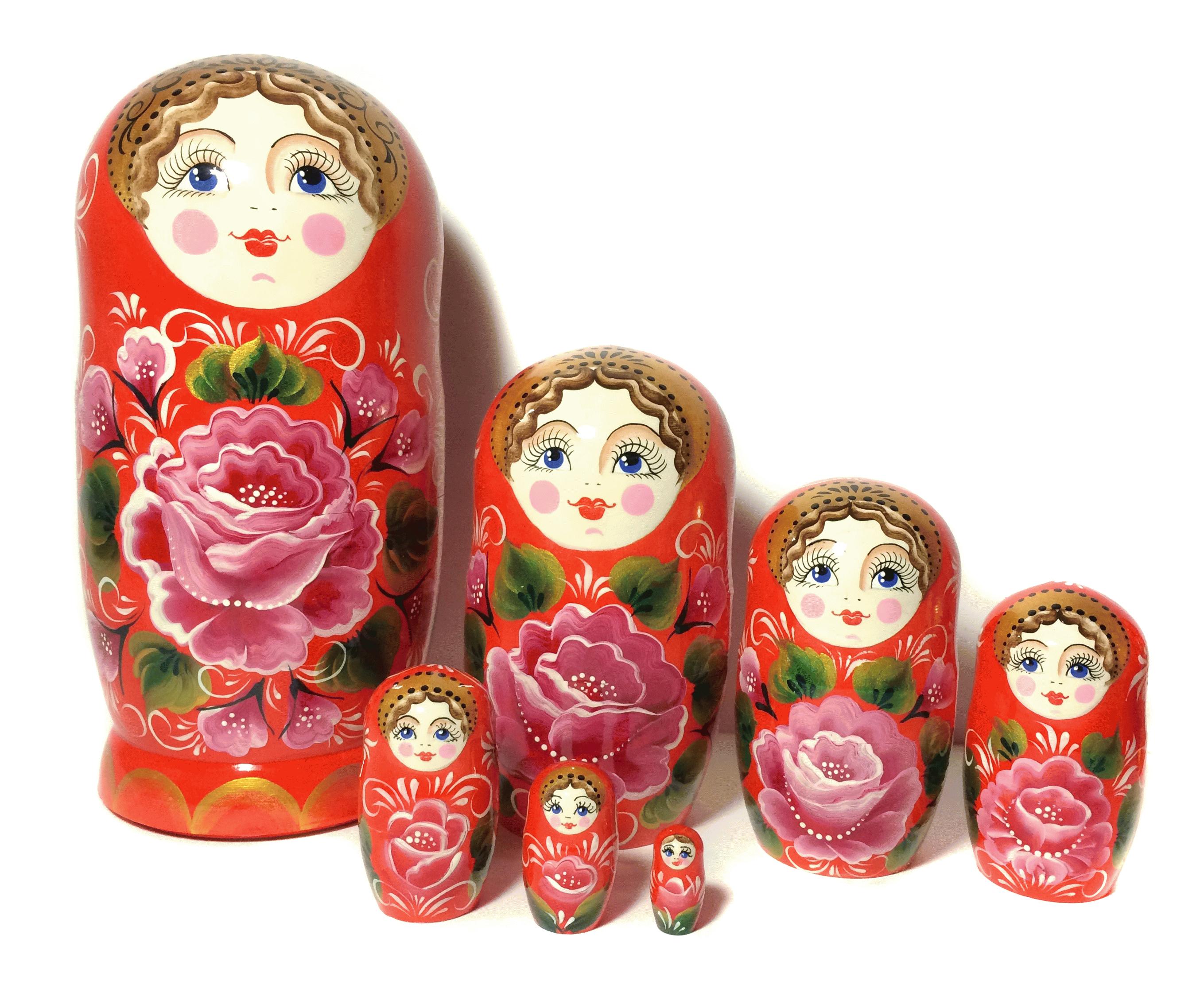 Red Rose Matryoshka Doll